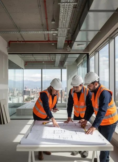 Equipo de trabajo Ofinova habilitando oficinas